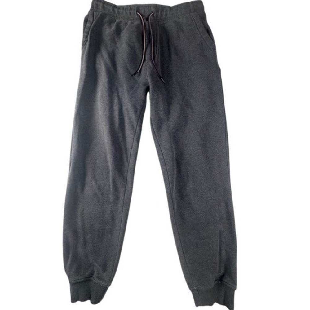 Tommy Hilfiger Joggers Mens Small Grey Fleece Sweatpants Drawstring Cuffed Logo